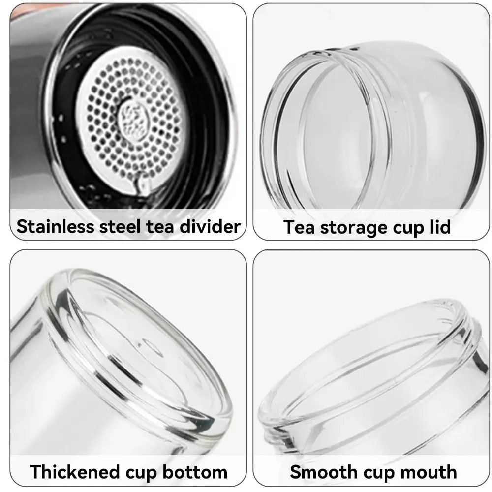 Premium High Borosilicate Glass Tea Infuser Bottle - 500ML Travel Companion