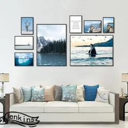 Seaside Natural Scenic Glacier Harbour Lake Posters Canvas Painting Wall Art Modern Pictures Prints For Living Room Home Decor
