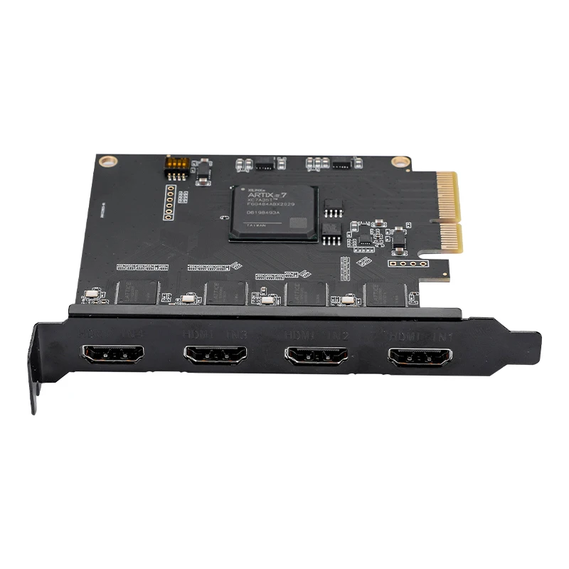 캡처 카드 PCIE X4 캡처 카드 1080p 60fps 4 채널 HDMI PCI Express 비디오 레코더, PS4 OBS Wirecast VMix 라이브 스트리밍