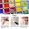 Pearl Light watercolor set, 24 bright colors, fade resistant, perfect for Chinese art, thangka, calligraphy and painting - sturd 3
