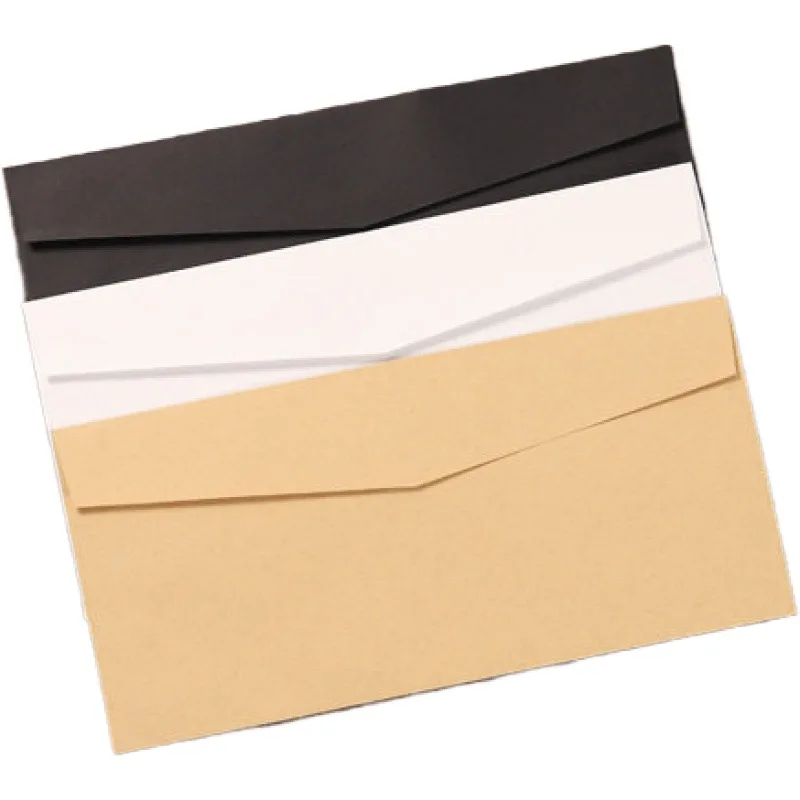 

10pcs/set Classical Brown White Black Kraft Blank Mini Paper Window Envelopes Wedding Invitation Envelope Gift Envelope 3 Color