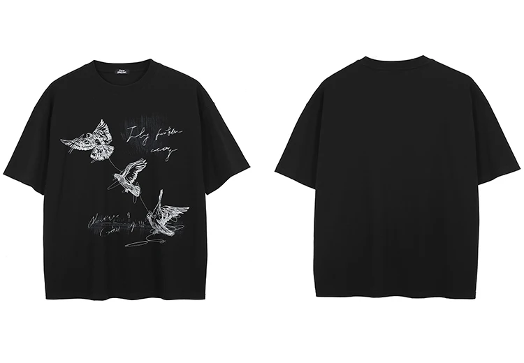 Flying Birds Graphic T-Shirt 4 Flying Birds Graphic T-Shirt Sb2ac7bc220554eb286e74d831dd0c905g