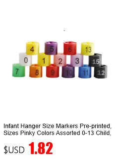 Description Picture 4 of item2XS-8XL Clothes Hanger Size Snap Black White Coding Garment Size Markers Assortment Gripper Tag Marker Circel Clip