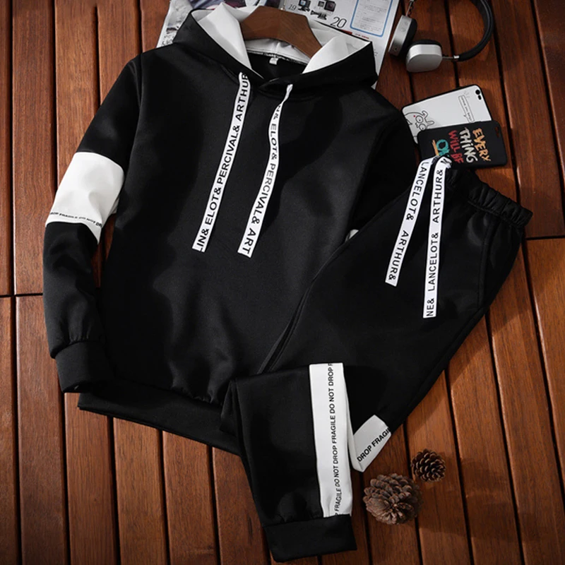 Jogging Suits Sports Sets Hoodies+Pants 2Pcs Outfits Trending Men's Casual Fashion Tracksuit 2023 summer 2pcs tracksuit for men short sleeve t shirt shorts 2 piece set sports suit men solid gyms fitness sportswear sets