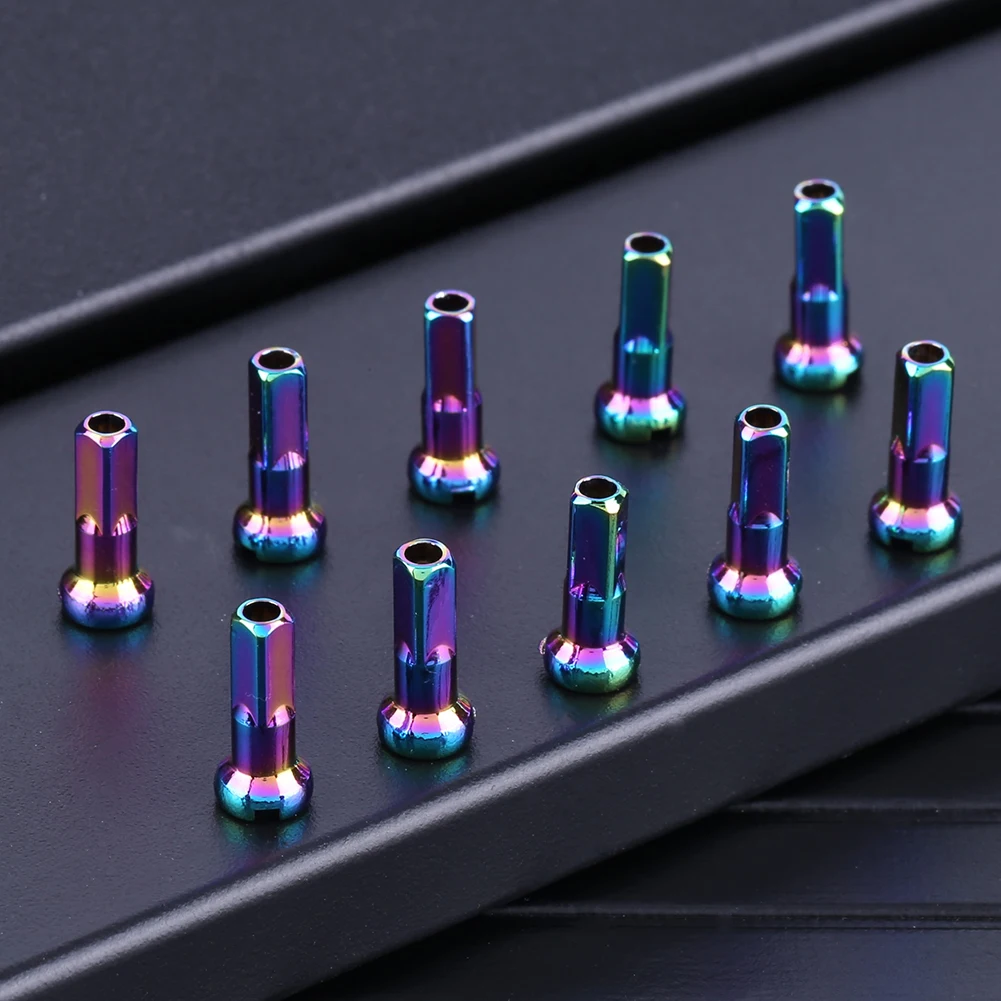 2-10Pcs Colorful Bike Spokes Nipples Aluminum Alloy 14G Spoke Caps Bicycle Spoke Nipples End Tips for Cycling Parts Accessories