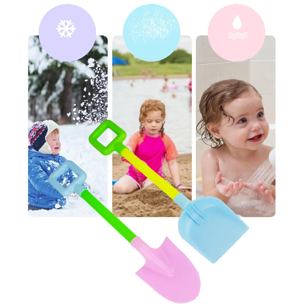 

2pcs ABS Exquisite Crafted Sand Shovel - Smooth Line And Burr-free For Safe By Kids Eye-Hand