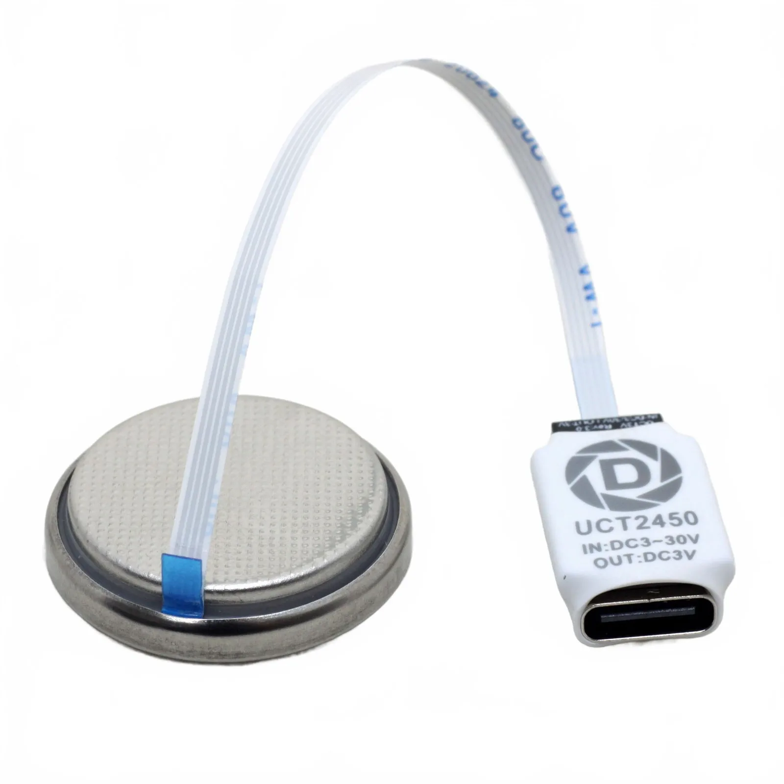 USB TYPE-C - CR2450 더미 배터리 어댑터 얇은 FFC 케이블 ON/OFF 기능이 있는 USB 케이블