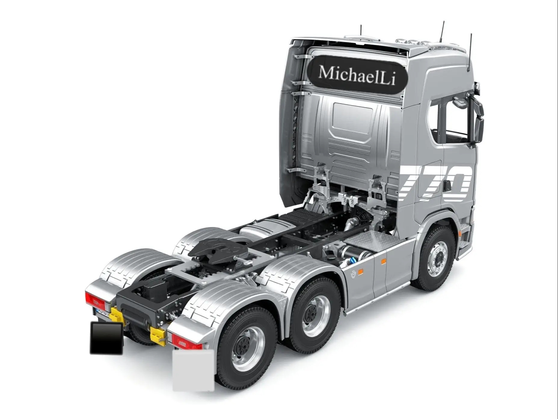 1/14 Kabolite K5802 RC Tractor 770s 6x6 Metal Hydraulic RC Truck W/ 2-Speed Sound Light System Painted Assembled Toy Model Gift 3