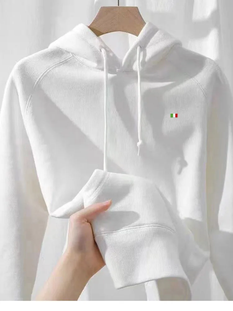 

Autumn Winter Women's Pullover Cotton Hoodie Casual Thickening Sportswear Cotton Hooded Jacket Sportswear Suit Female Jacket Top