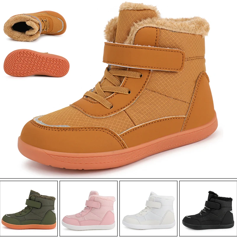 Kids Shoes Kids Wide Toe Barefoot Snow Boots Boys/Girls Winter Minimalist Sneakers