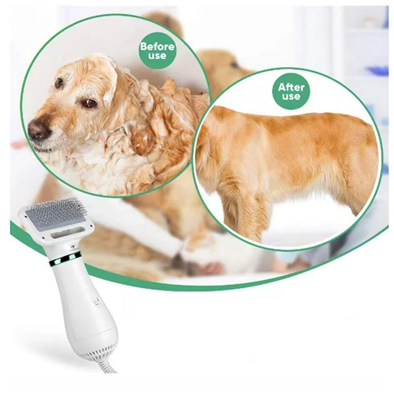 2-In-1 Pet Dog Dryer Quiet Dog Hair Dryers and Comb Brush Grooming Kitten Cat Hair Comb Puppy Fur Blower Adjustable Temprature pet hair dryer