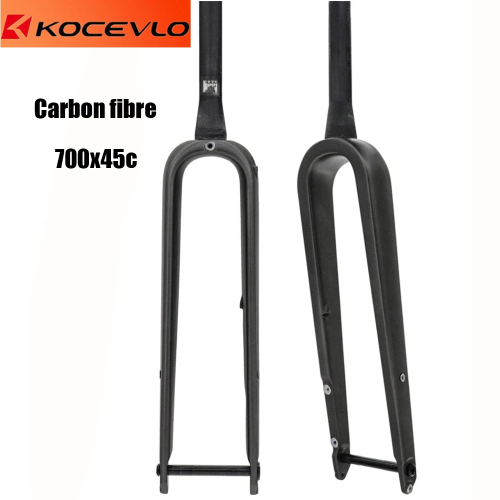 Max Tire 700x45C Full Carbon Gravel Fork Road Bike Front Fork Gravel Bicycle Fork Internal