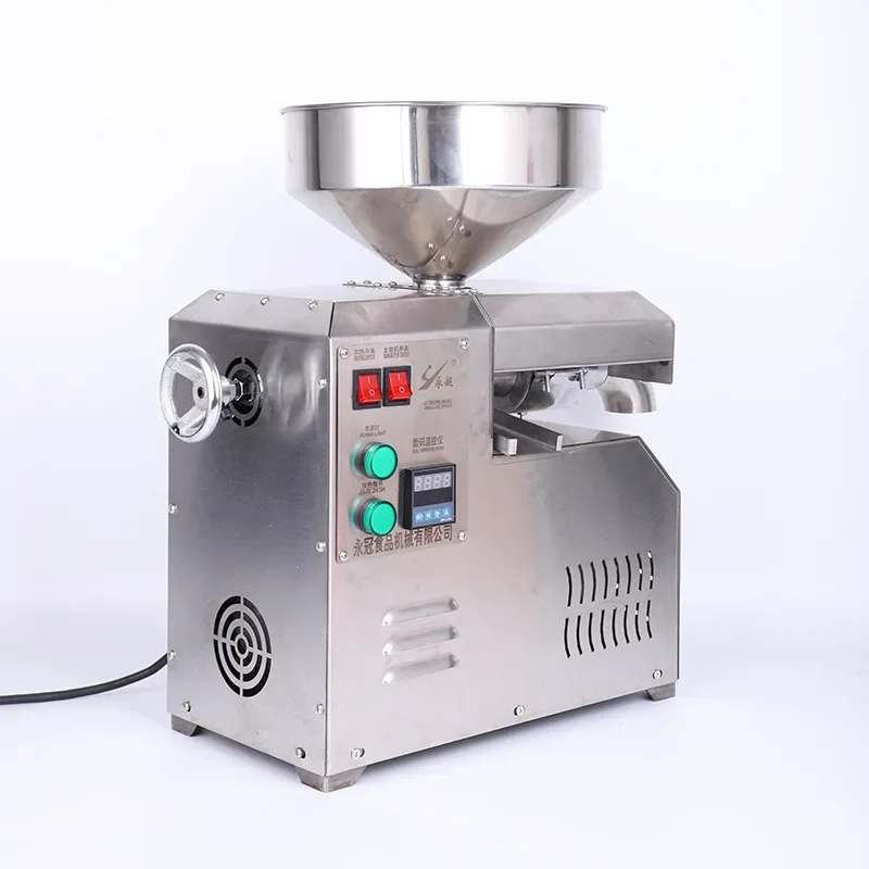 

Household Oil Press Oil Extraction Machine Cold Heat Olive Sunflower Seeds Hydraulic Intelligent Stainless Steel