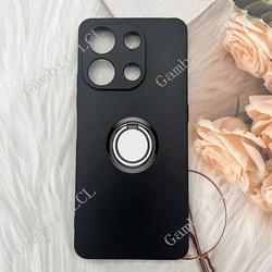Universal 6.8-inch Shockproof Phone Case with Back Ring Holder for Note 100 4G (Ring Case Black)