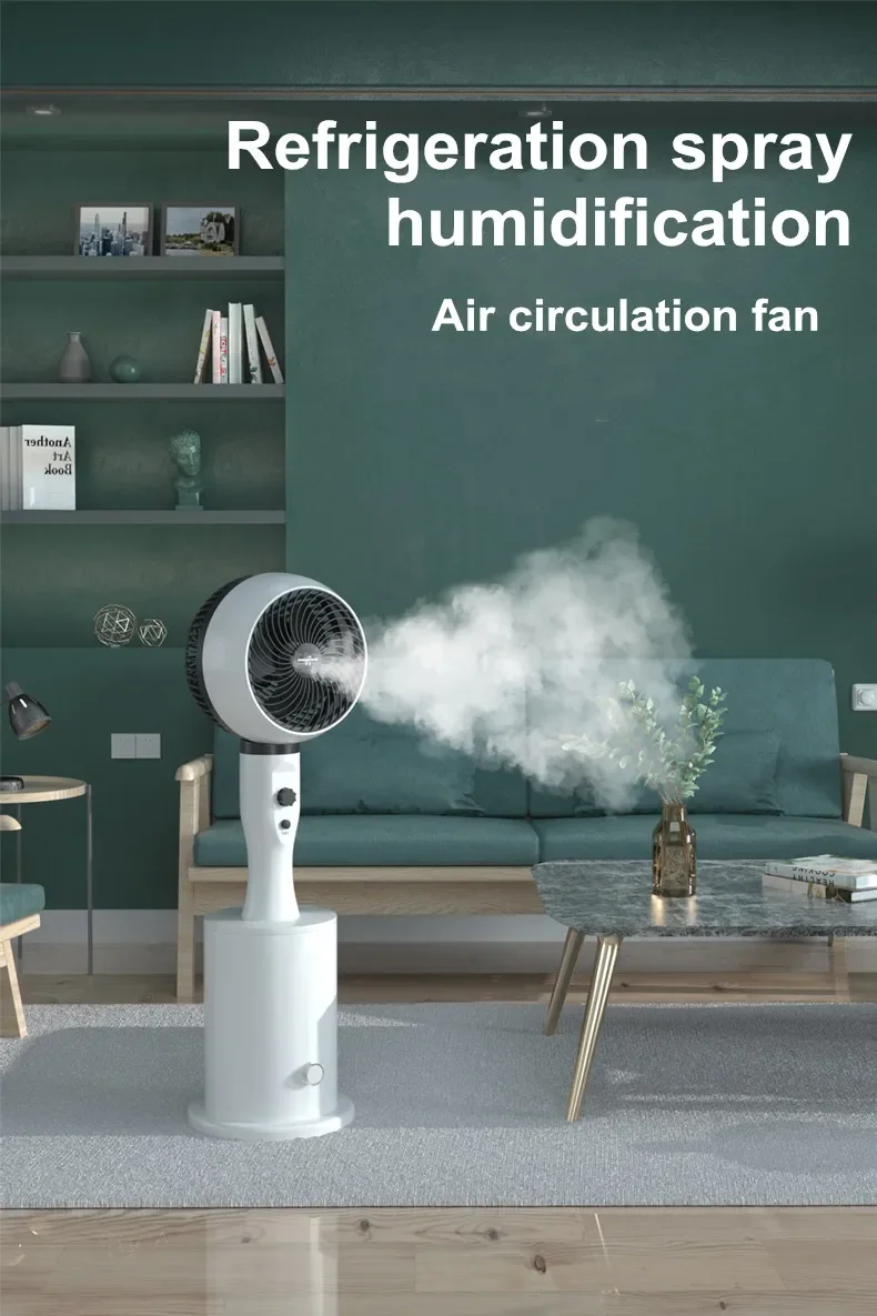 Description Picture 2 of itemFresh Air FanWater-cooled Spray Humidifying Air Circulating Fan Electric Fan Office Mute Large Wind Floor Fan 50 3D Printing Whi
