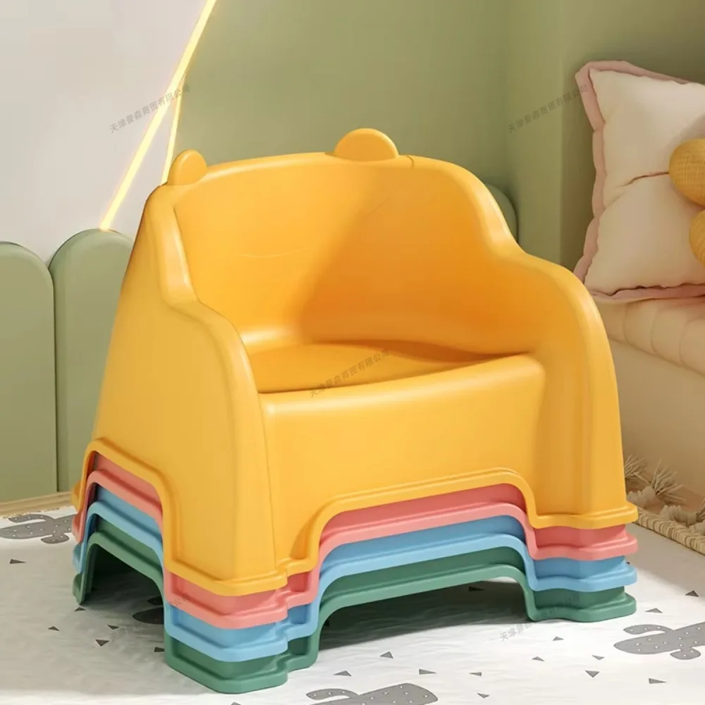Folding Stool Baby Footstool Portable Household Children's Stool Baby Stackable Plastic Low Stool Living Room Outdoor for Kids Space Saving Furniture