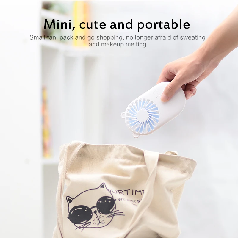 2024 New Mini Portable Fan Pocket Fan Cool Air Hand Held Travel Cooler Cooling Mini Fans USB Charging Mini Fan Office Home 4