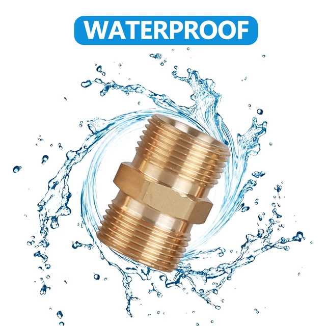 2Db Gyors Csatlakozó Autó Tiszta Nyomású Mosó Tömlőhosszabbító Metrikus Adapter Szilárd Sárgaréz Egyszerű Telepítés - Image 4