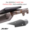Motorcycle Muffler Carbon Fiber heat Slip on For Honda X-ADV 750 X ADV750 2017-2021 Exhaust