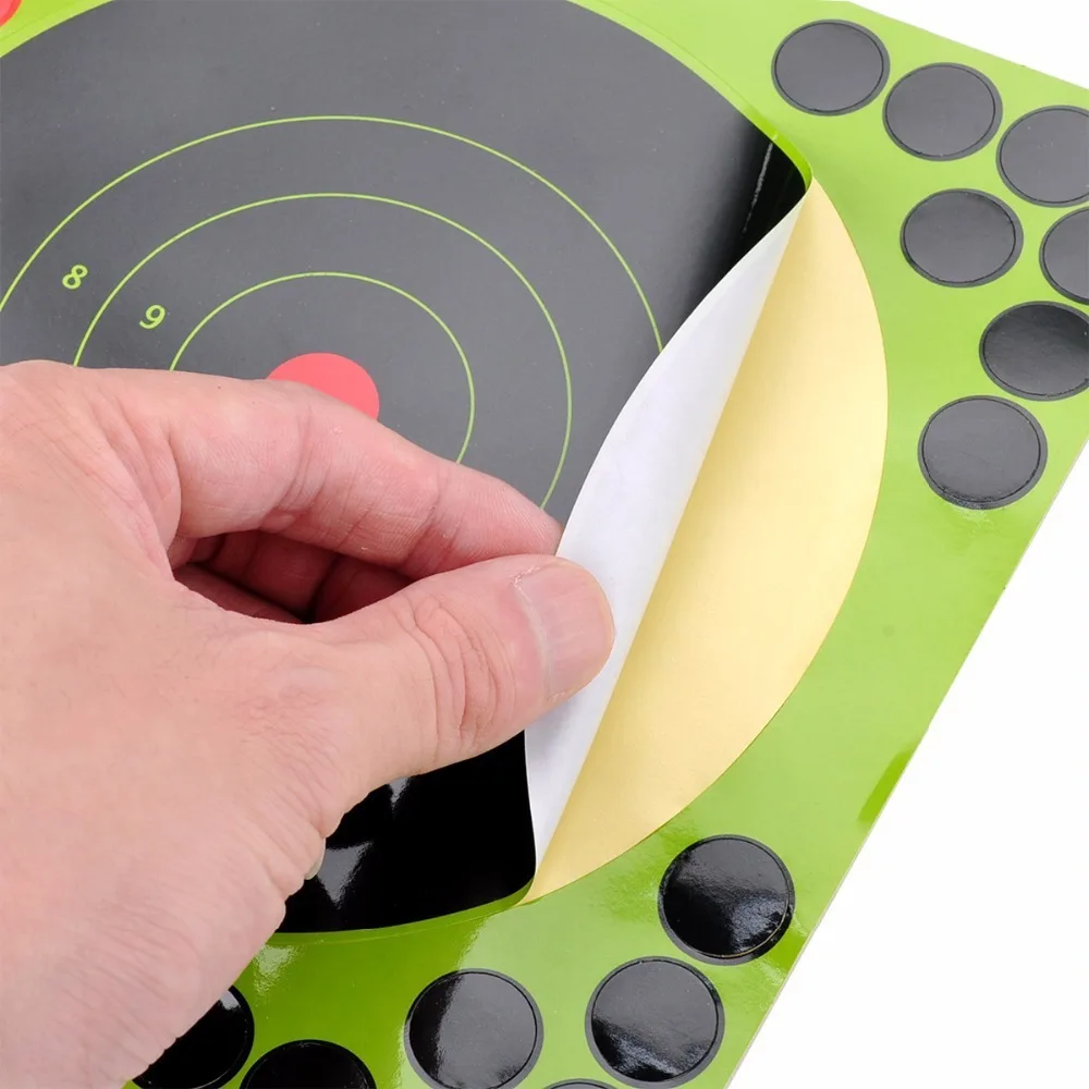 Hunting Training Target Paper 12 Inch Fluorescent Self-Adhesive Shooting Splash Effect Sticker scope sticker