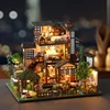 NEW DIY Wooden Miniature Model Kit Bamboo Spring Courtyard Construction Casa 3D Puzzle Dollhouse Home Decor for Friends Gifts 3