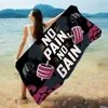 No Pain No Gain GYM Beach Towels Shower Towel Sauna Travel Spa Microfiber Quick Dry Gym Accessories Cute Room Decor 1