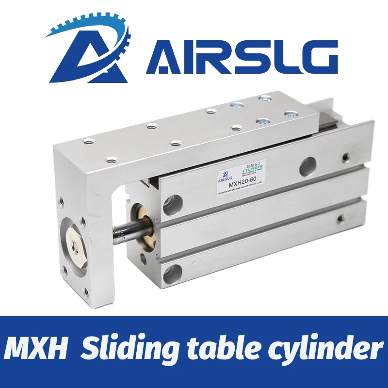 Cilindro de Rod do Guia Lateral Linear Pneumático da Precisão do Trilho Tubo de Smc Mxh610 Mxh1030 Mxh1620 Mxh2050 1640