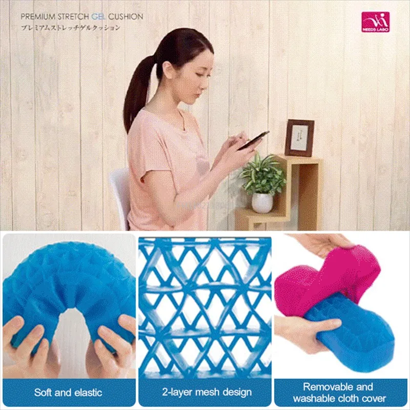 Breathable Cervical Pillow Cervical Spine Neck Protective Equipment Elastic Gel Pillow Multi-Function Orthopedic Pillows Cushion