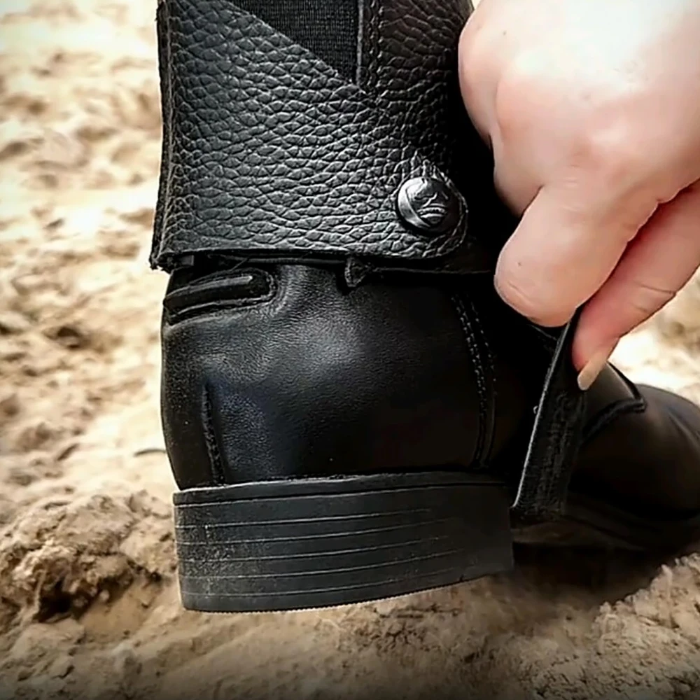 Super Cool English Half Chaps Side Zip Soft Leather Horse Riding for Men Women Comfort Equestrian Equipment Protect Knight Leg