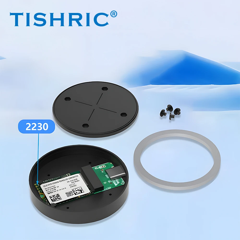 TISHRIC Ʈ  ޴ ׳ƽ M.2 2230 NVMe SSD Ŭ, Ƽ SSD ̽, USB3.1 10Gbps-NVMe PCI-E