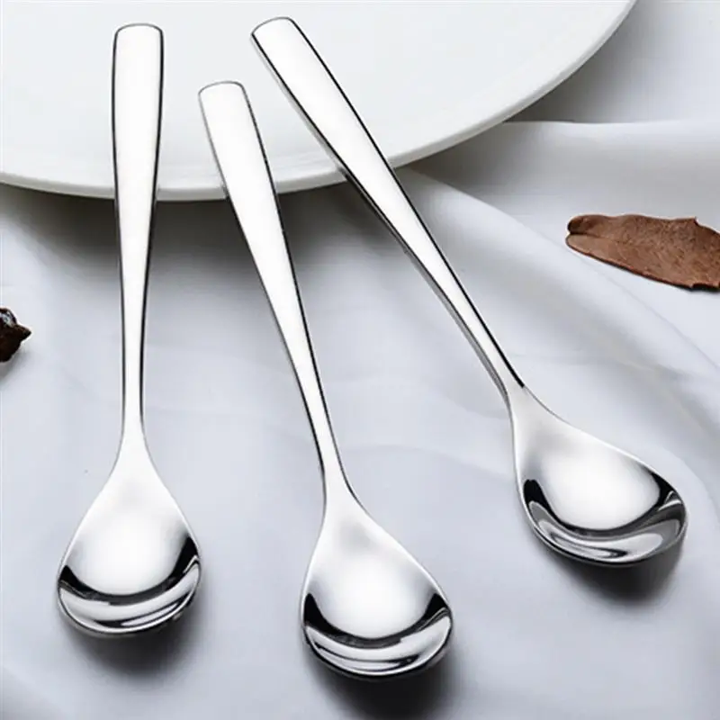 6pcs 304 Stainless Steel Teaspoons for Tea and Dessert with cutlery set,kitchenware accessories