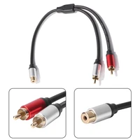 0.3m/1ft Short RCA Splitter Audio Cable RCA 1 to 2 Male to Female Jack Adapter Cord for TV CD DVD Subwoofer Amplifier Speaker - Image 3
