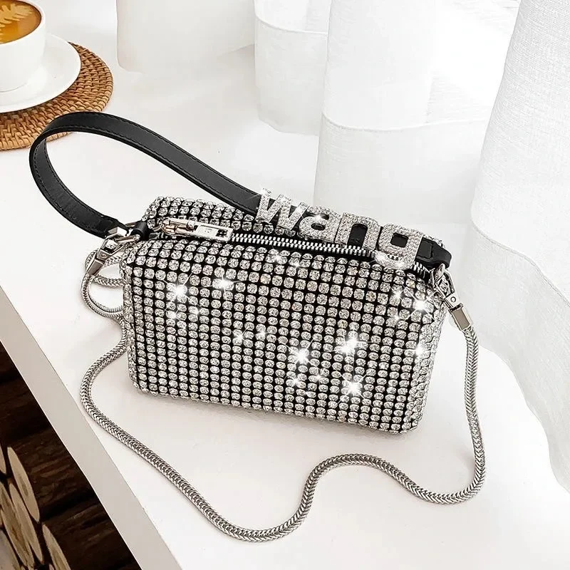 

2024 New Rhinestone Handbag for Women Bag Diamonds Shoulder Bag Purse Ladies Female Crossbody Bag shining diamond bag