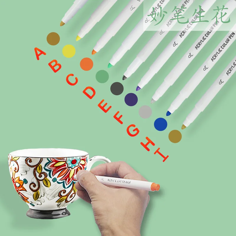 

Acrylic Watercolor Pen Set Student Art 21 -25 Color Oily Pen Painting Supplies Marking Pen Painting Write Design Autograph