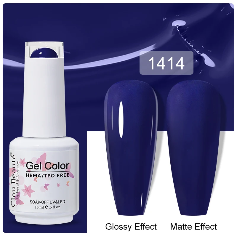 Clou Beaute 15ml Black Red Semi-Permanent Gel Nail Polish