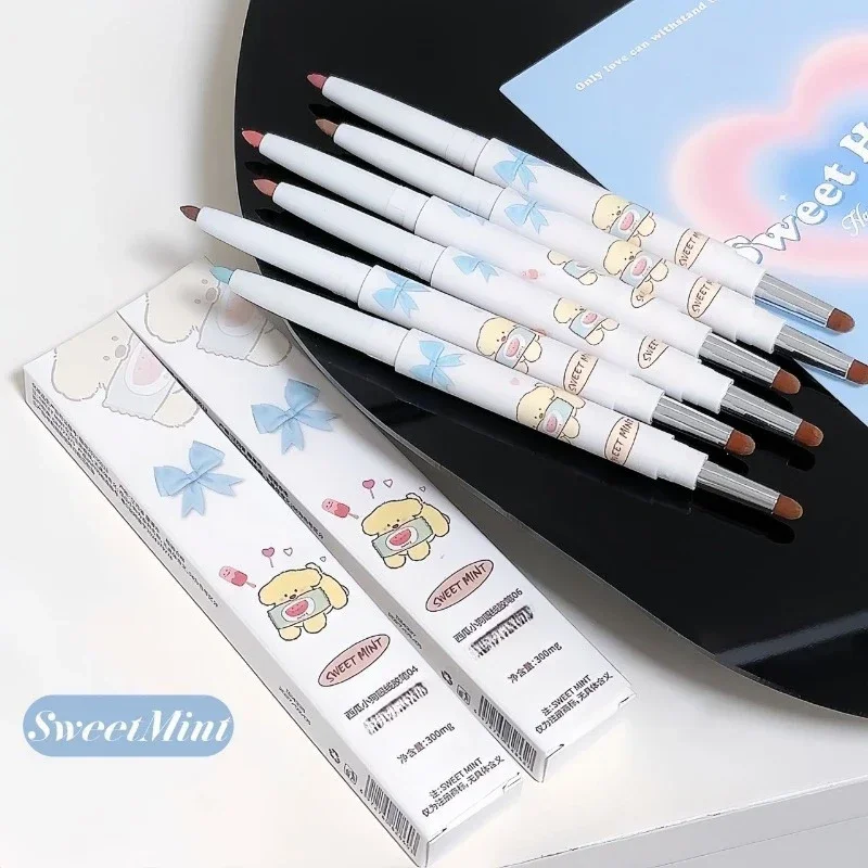 Glitter Eyeshadow Eyeliner Gel Pen Waterproof Not Blooming Quick Drying Eye Liner Pencil Highlight Tea Brown Eye Liner Makeup 6