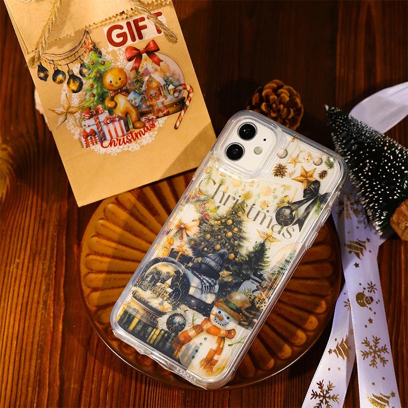 20 Pcs Christmas Themed Decorative Stickers For Scrapbooking Junk