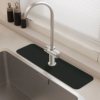 Aggiornato Diatomite Lavello Paraspruzzi Rubinetto Della Cucina Tappetino Assorbente Catcher Gocciolamento Rubinetto di Asciugatura Pad per Bancone Bagno Bar Strumenti 1