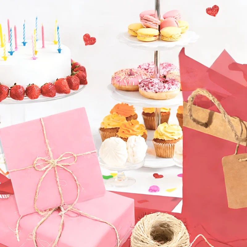 30cm 핑크 크라프트 종이, 선물 포장, 꽃다발, 결혼식, 생일, DIY 공예 및 어머니의 날 같은 특별한 날들을 위한