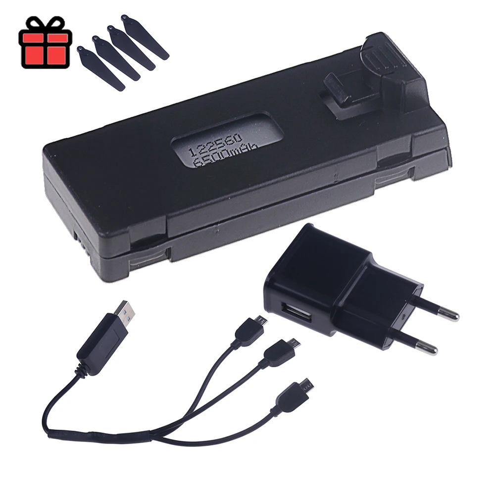 ตัวเลือกสินค้า แบตเตอรี่ชาร์จได้ 3.7V 6500mAh สำหรับโดรน RC
