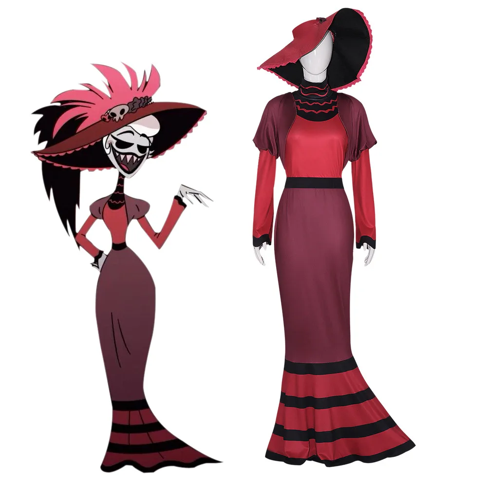 Hazbin Hotel Rosie Red Dress Cosplay Costume