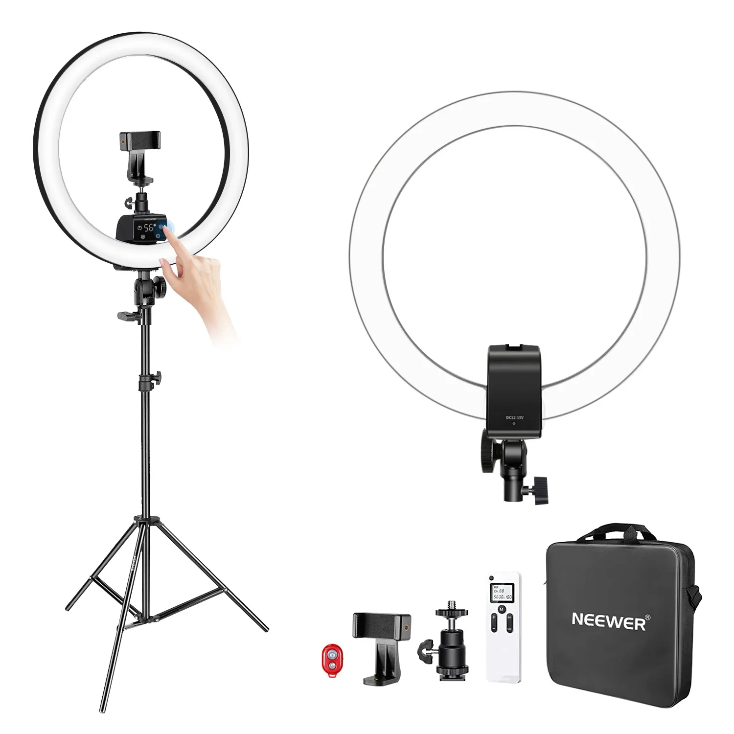 

Neewer Advanced 16-inch LED Ring Light Support Manual Touch Control With LCD Screen, Remote And Multiple Lights Control