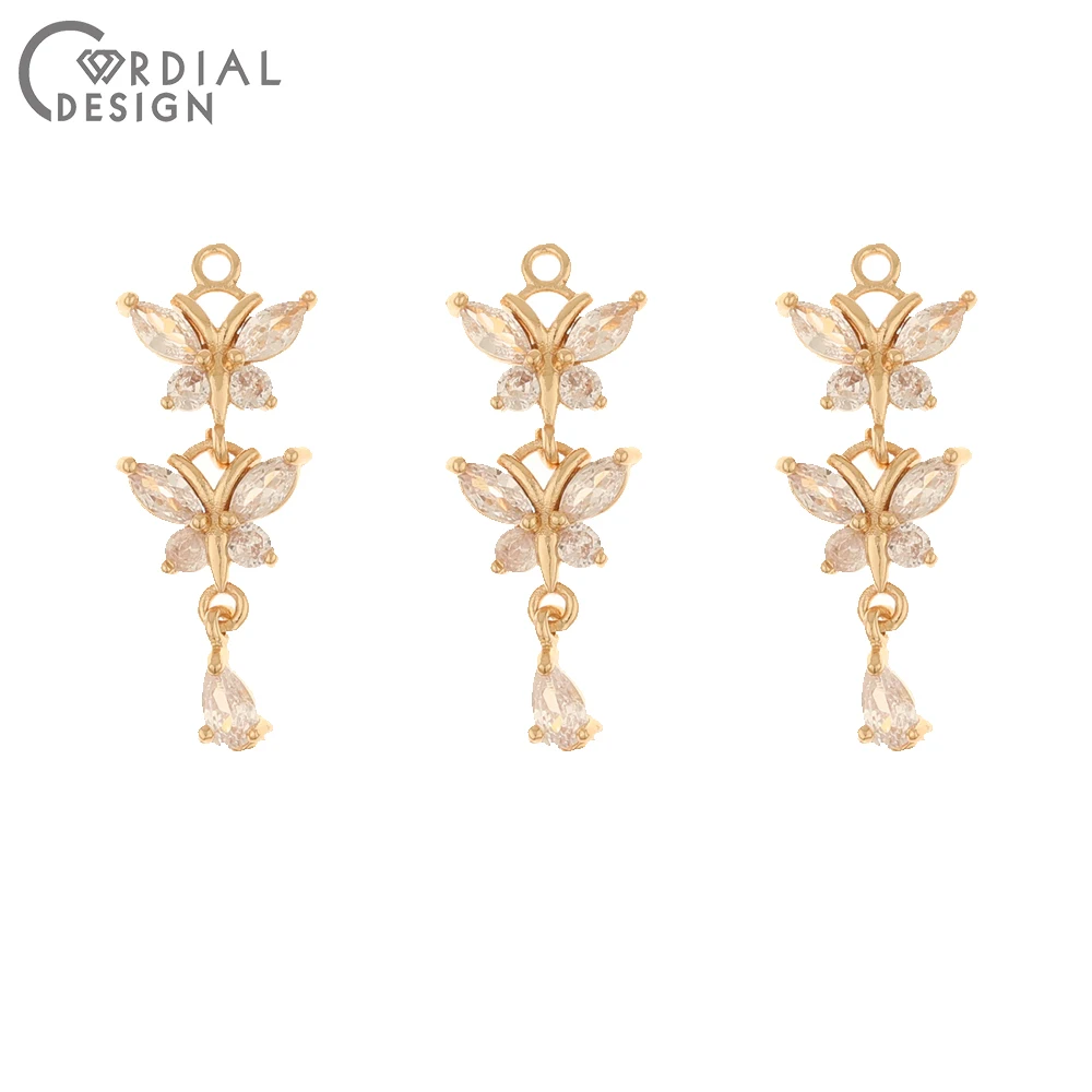 Cordial Design 30Pcs 11*29MM CZ Charms/Jewelry Accessories/Butterfly Shape/Earrings Pendant/Jewelry Findings Components/HandMade 1 Cordial Design 30Pcs 11*29MM CZ Charms/Jewelry Accessories/Butterfly Shape/Earrings Pendant/Jewelry Findings Components/HandMade - cordial