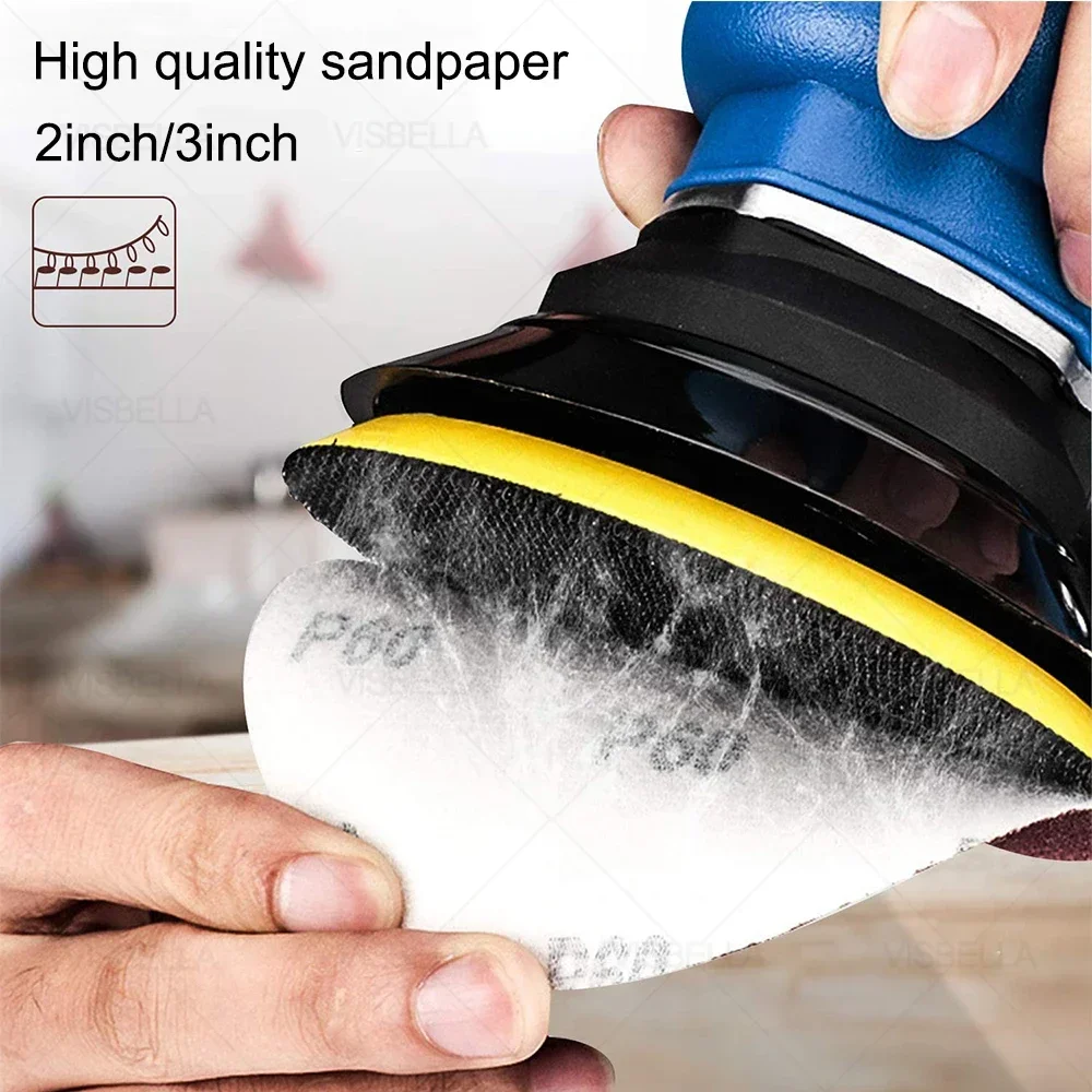 Sandpaper Round Shape Sanding Discs 10PCS Self-adhesive Abrasive Tools Wood Metal Car Wheel Polishing Kit 2/3inch Grit 60-5000 sanding discs mini sandpaper kit polish sand paper sandpaper tools sander pads sandpaper set