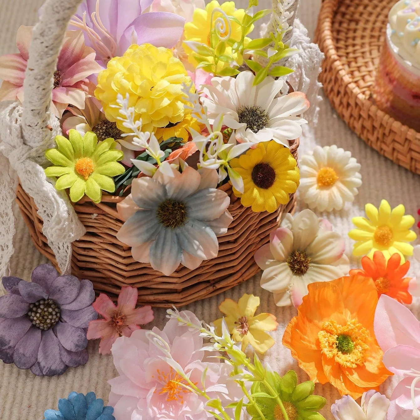 20/50 Stück gemischte künstliche Blumen, 2–8 cm, künstliche Blumen für Valentinstag, Heimdekoration, Hochzeit, Hochzeitsdekoration, Geschenkzubehör – Detail 6