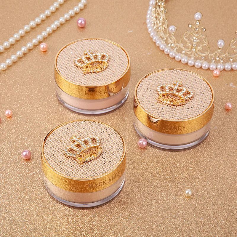 Crown Mineral Face Pressed Powder Oil Control Fondotinta Naturale In Polvere 2 Colori Finitura Liscia Concept Setting Powder