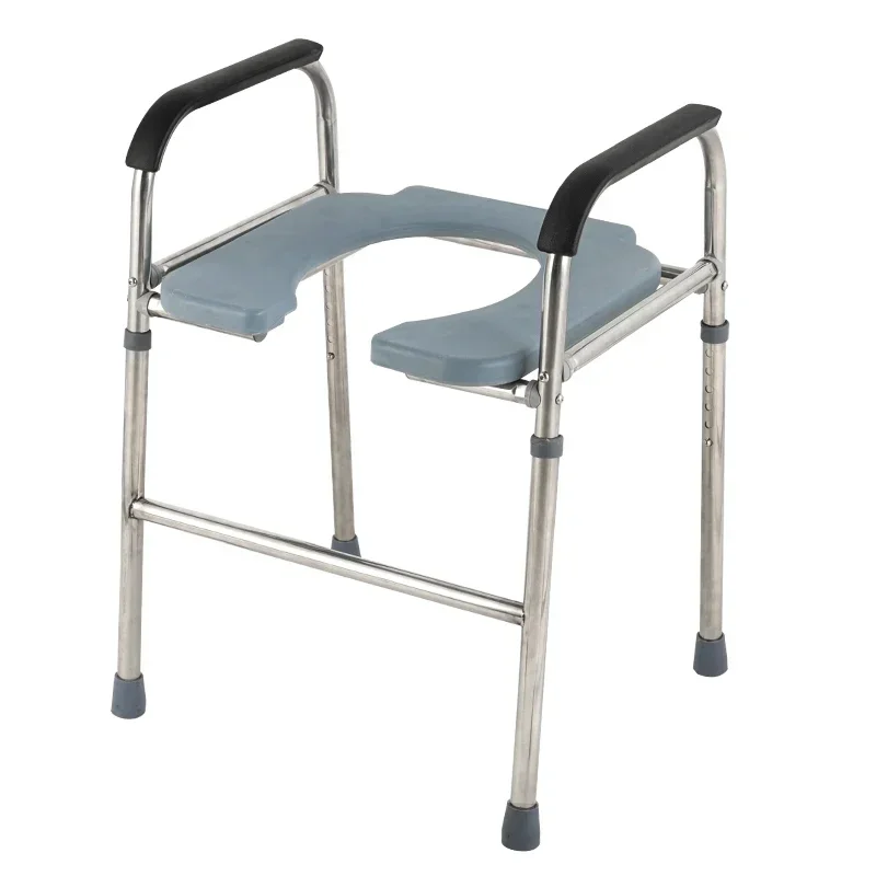 Enhanced Stainless Steel Toilet Stool, Elderly Sitting Chair, Pregnancy Aid, Disabled-Friendly Bathroom Support, Toilet Aid 6