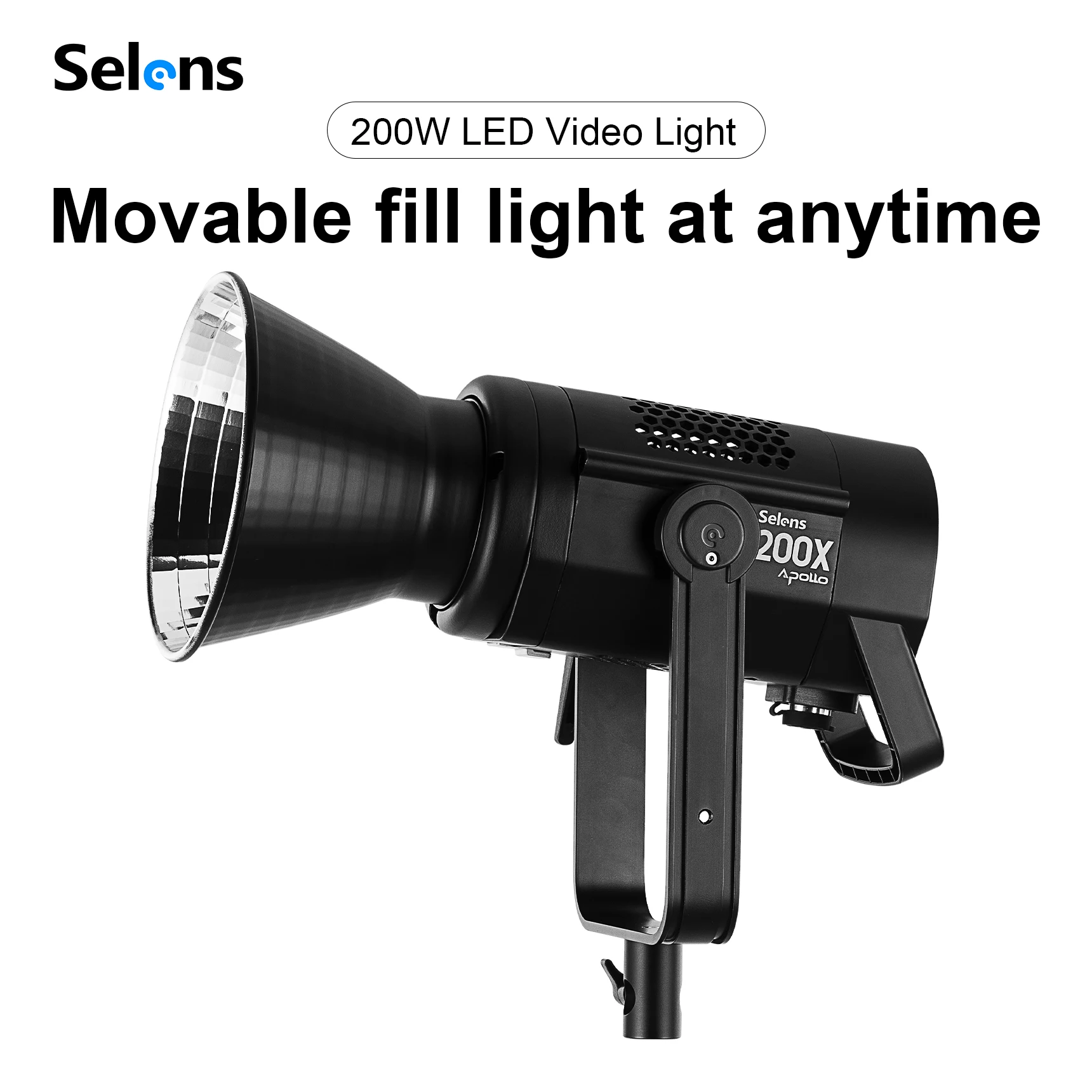 

Selens COB 200/200X LED Video Light For Video Shooting Camera Flash Photography Lighting 2700K-6500K RGB APP/Wireless Control