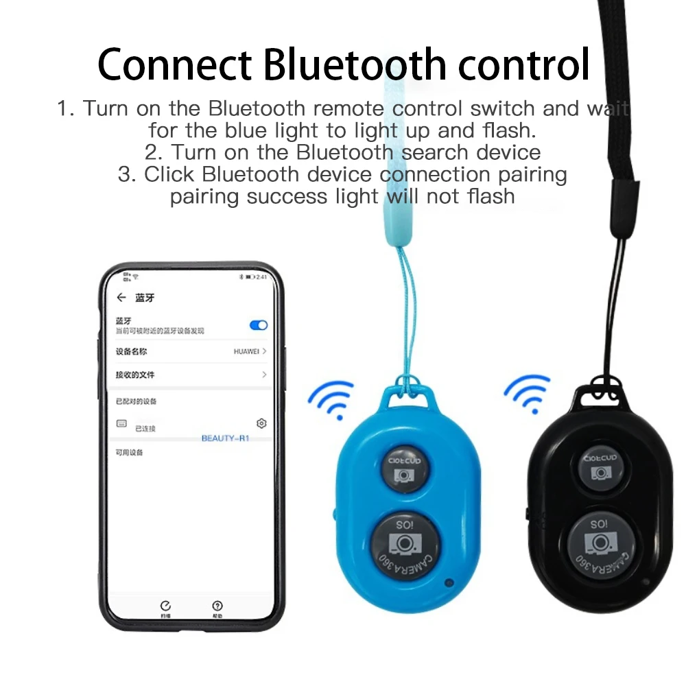 Mini Bluetooth-Compatibile Auto-Timer Telecomando Auto-Timer Fotocamera Stick Shutter Release Phone Selfie Per Ios/Android