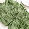 Sage Green Cheesecloth Table Runner Boho Gauze Cheese Cloth Sheer Wedding Birthday Party Baby Bridal Shower Backdrop Decorations 3